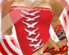 {kz} Red/White LacedTop
