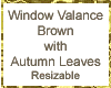 Brwn Fall Leaves Valance