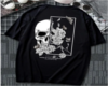 t-shirt, rose skull, bla