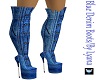 L /  Blue Denim Boots
