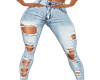 ripped blue jeans