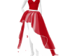 long red&white dress