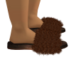Brown Fuzzy Slippers