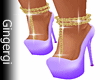 Purple heels & gold