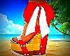 Red Coco Wedges