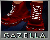 G* Red Leather Boots M