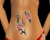 tattoo rose tribal belly