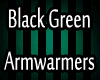 Black green Armwarmers