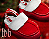 Xmas Fur Slippers Red