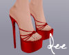 !D Red Platform Heels