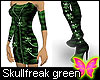 SkullFreak green Dress