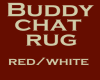 buddy chat rug red/white