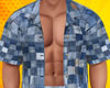 Denim patchwork shirt