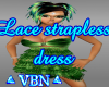 Lace strapless dress Gr