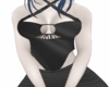 black silky corset top