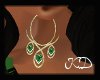 Green Heart earrings