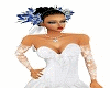 Blue Bridal Black Hair