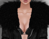 E* Black Leather FurCoat