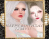 Limyu Birthday sign