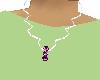 3 stone purple necklace