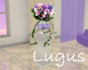Purple Floral Pedestal