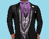 white/purple/black suit