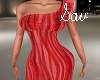 Red Candy Striper Dress