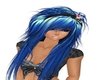 blue skull emo hair