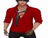 Red Open Shirt w.Tie