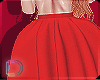 Q. Red fluffy skirt