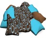 BROWN &BLUE PILLOWPILE