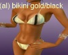 (al) bikini black golden