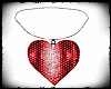 RUBY/DIM HEART NECKLACE