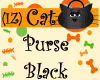 (IZ) Cat Purse Black