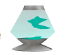 teal metal lavalamp