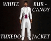 White Burgandy Tux Jacke