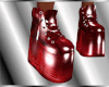 Red Glossy Chunky Boots
