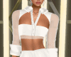 Modern White Chiffon