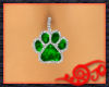Green Paw Belly Ring