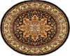 Brown Round Oriental Rug