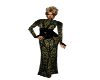 Corsetted Gown Bk gold