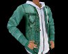Green Denim Hoody Jacket
