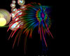 Rave Glo rainbow feather