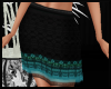 Black/Aqua Skirt