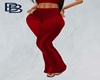 Dark Red Satin Pants