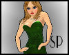 SP Satin Ball Gown Green