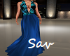 30's Hollywood Gown-Blue