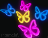 Glowing Butterflies Neon