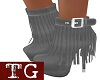 Gray Fringe Boot
