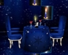blue christmas table